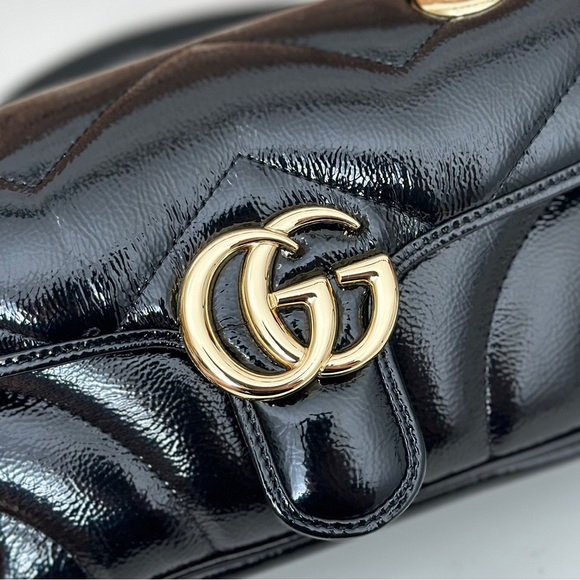 Gucci Marmont Small Black Matelassé Shoulder Bag - Picture 6 of 9